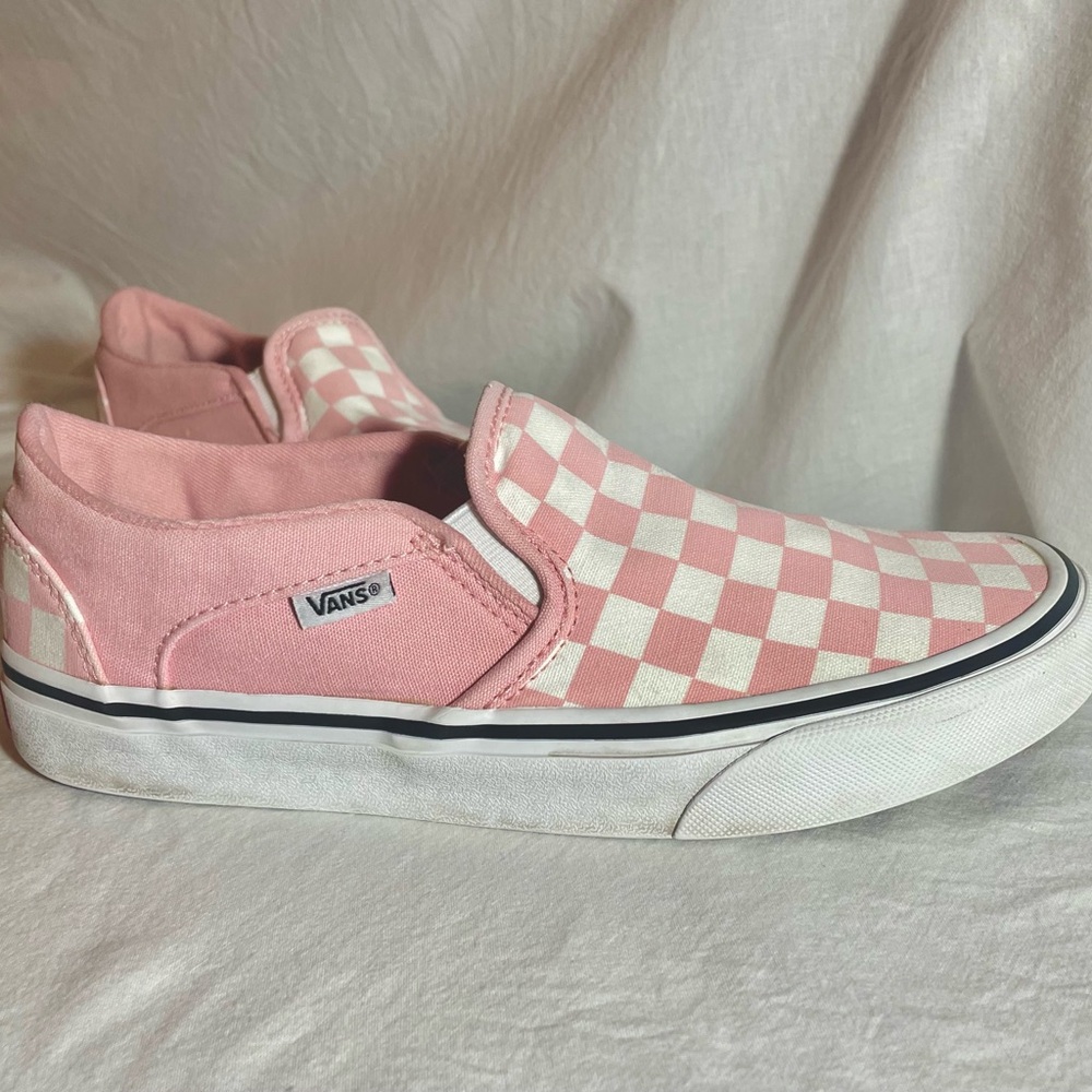 Pink & White checker Vans